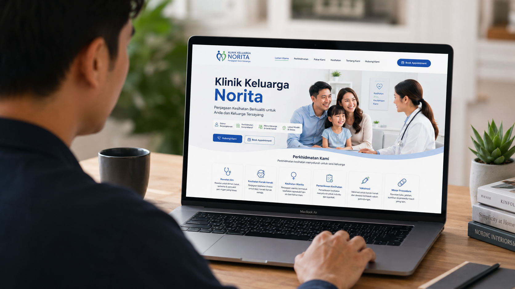 index Landing page design